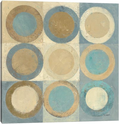 In the Key of Blue Canvas Art Print - Geometric Art