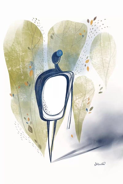 Walk by Soul Curry Art & Illustrations framed canvas print