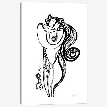 Embrace White Canvas Print #SCI104} by Soul Curry Art & Illustrations Canvas Artwork