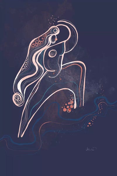 River Warrior by Soul Curry Art & Illustrations framed canvas print