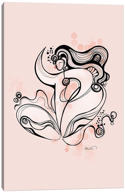 Seated Lotus Canvas Art Print - Soul Curry Art & Illustrations