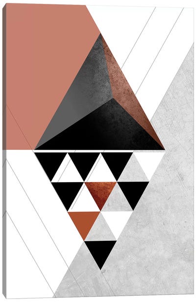 Earth Triangles Canvas Art Print - Adobe Abstracts