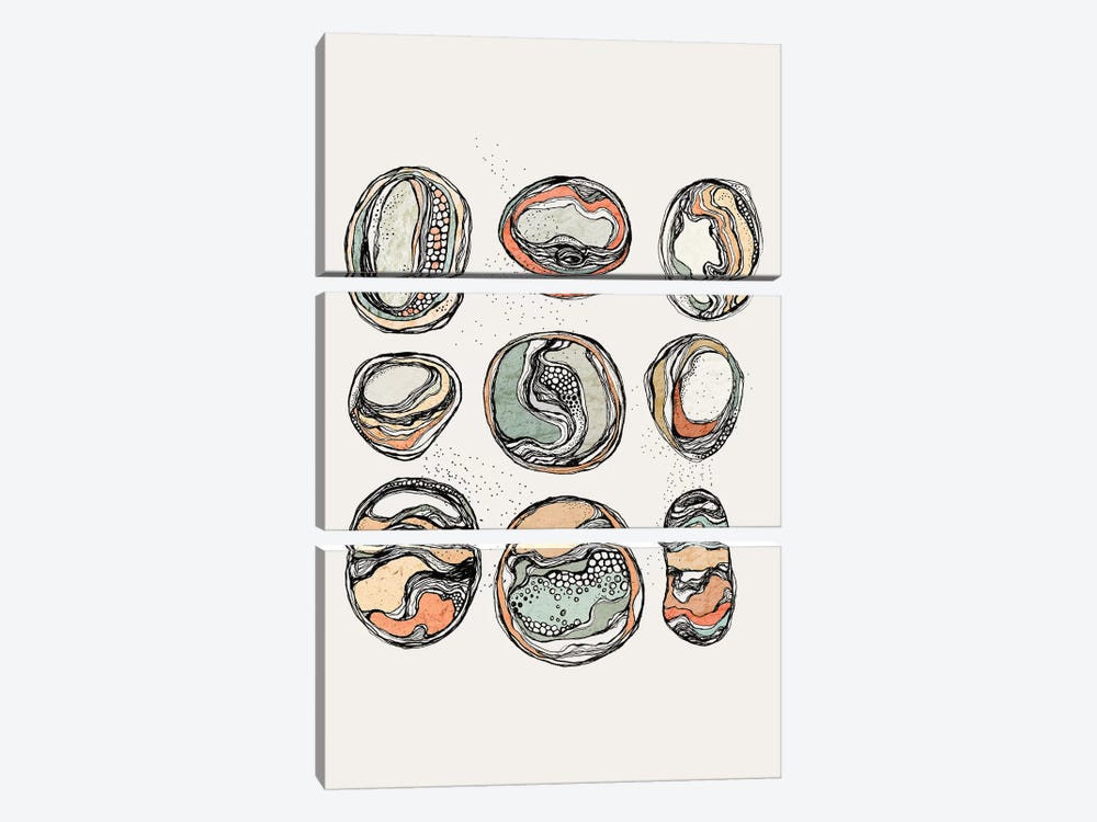 9 Rocks by Soul Curry Art & Illustrations 3-piece Art Print