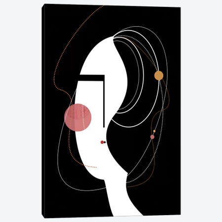 Graphic Girl Canvas Print #SCI22} by Soul Curry Art & Illustrations Canvas Artwork