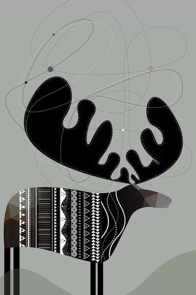 Scandinavian Office: Moose by Soul Curry Art & Illustrations