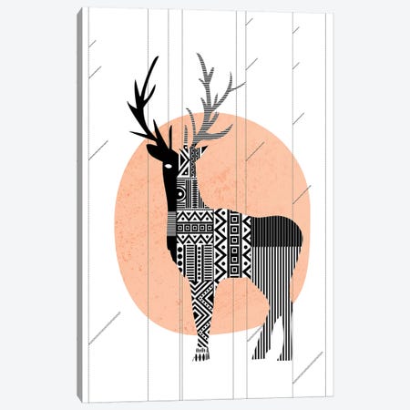 Nordic Deer Canvas Print #SCI30} by Soul Curry Art & Illustrations Canvas Print