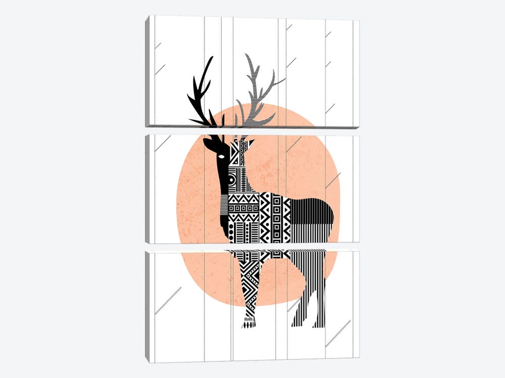 Nordic Deer by Soul Curry Art & Illustrations 3-piece Canvas Art Print