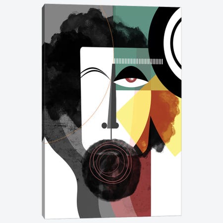 Bearded Man Canvas Print #SCI3} by Soul Curry Art & Illustrations Canvas Wall Art