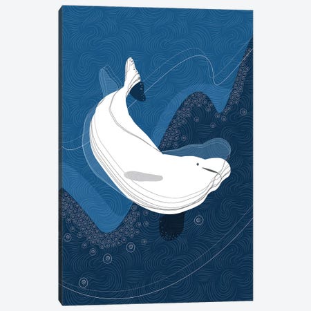 Beluga Canvas Print #SCI4} by Soul Curry Art & Illustrations Canvas Print
