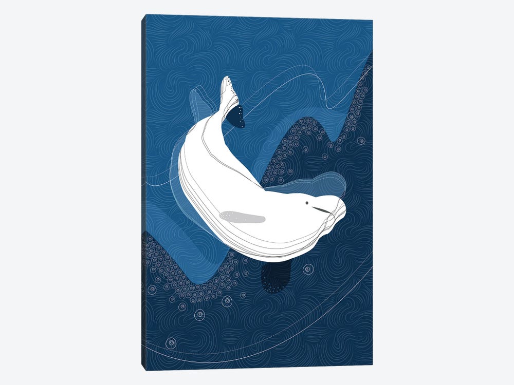 Beluga by Soul Curry Art & Illustrations 1-piece Canvas Art