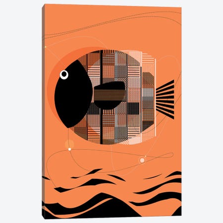 Wise Fish Canvas Print #SCI53} by Soul Curry Art & Illustrations Art Print