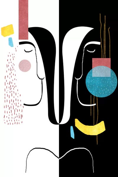 Mid-Century Modern Living Room: Mirror Image by Soul Curry Art & Illustrations