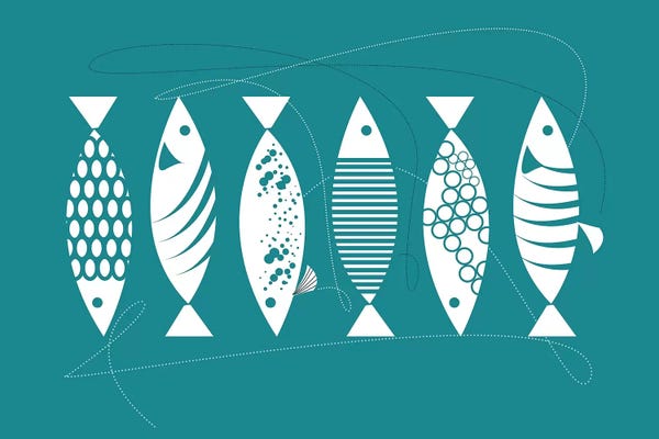 Kids Ocean Life Art: Blue Herrings by Soul Curry Art & Illustrations