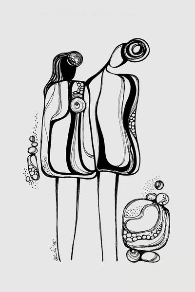 Pod People I by Soul Curry Art & Illustrations framed canvas print