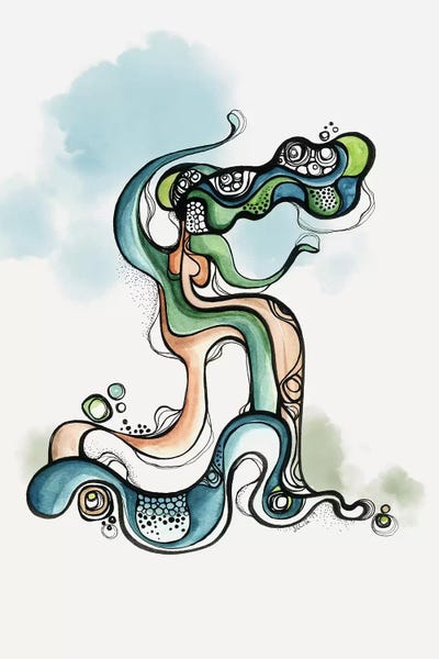 Head In The Clouds by Soul Curry Art & Illustrations framed canvas print