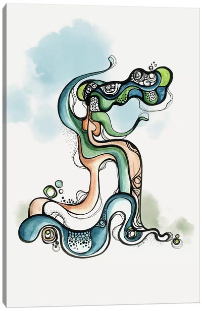 Head In The Clouds Canvas Art Print - Soul Curry Art & Illustrations