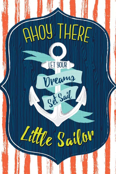 Kids Nautical Art: Let's Sail Away II by Sarah Callis