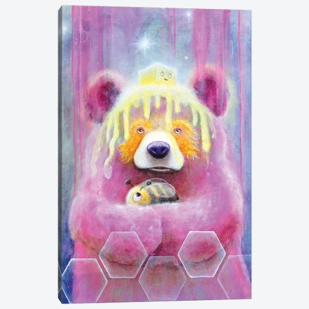 Honey Butter Bee Bear Canvas Print #SCM18} by Scott Mills Art Print