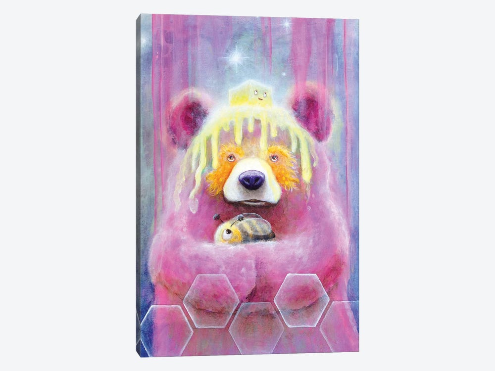 Honey Butter Bee Bear by Scott Mills 1-piece Canvas Wall Art