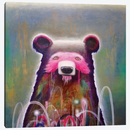 Fair Isle Bear I Canvas Wall Art by Victoria Borges | iCanvas