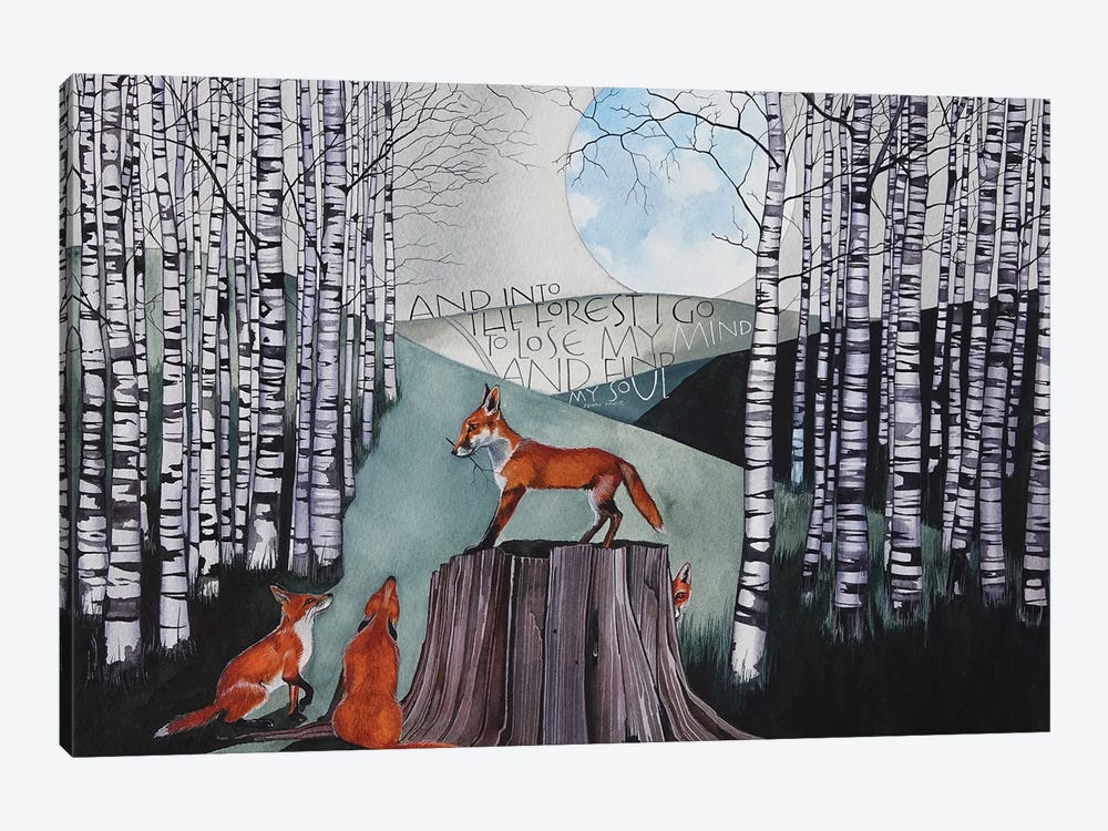 Into The Forest I Go by Sam Cannon Art 1-piece Canvas Wall Art