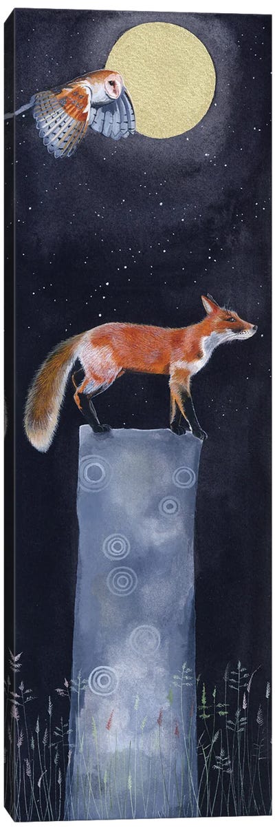 Fox IV Canvas Art Print - Moon Art