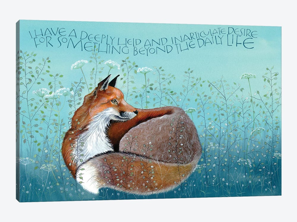 Fox Amongst The Honesty by Sam Cannon Art 1-piece Art Print