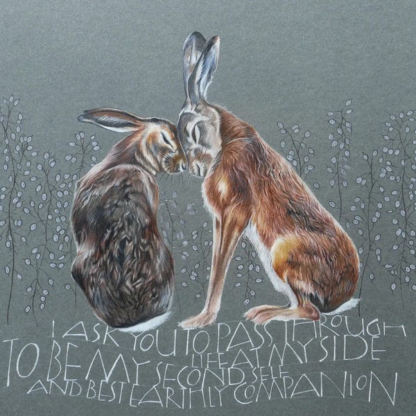 Rabbits: Earthly Companion by Sam Cannon Art