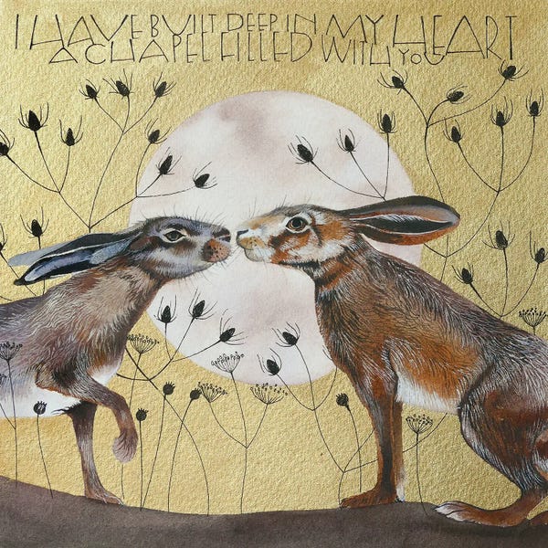 Rabbits: I Have Built Deep In My Heart A Chapel Filled With You by Sam Cannon Art