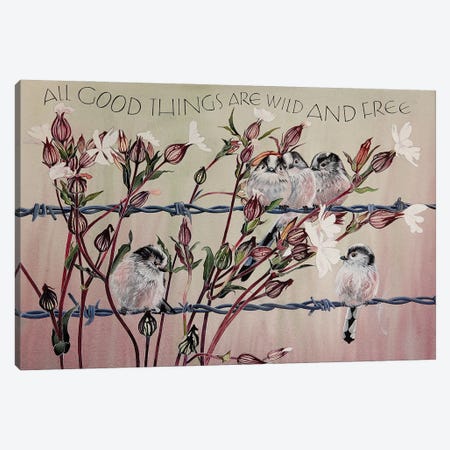 All Good Things Are Wild And Free Canvas Print #SCN3} by Sam Cannon Art Canvas Print