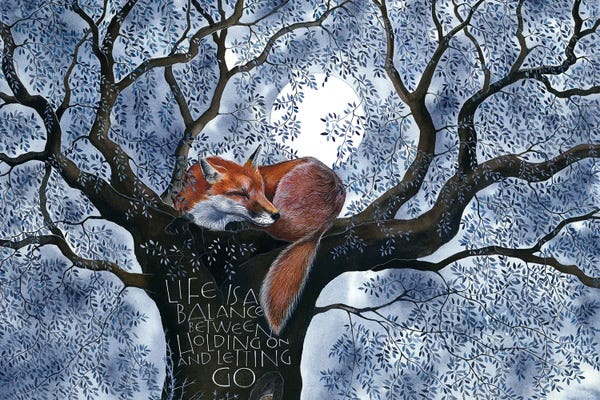 Refreshing Workspace: Life Is A Balance Between Holding On And Letting Go by Sam Cannon Art