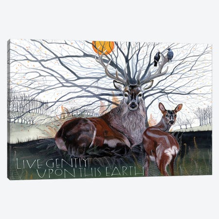 Live Gently Upon This Earth Canvas Print #SCN43} by Sam Cannon Art Art Print