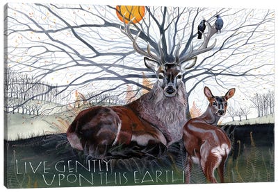 Live Gently Upon This Earth Canvas Art Print - Sam Cannon Art