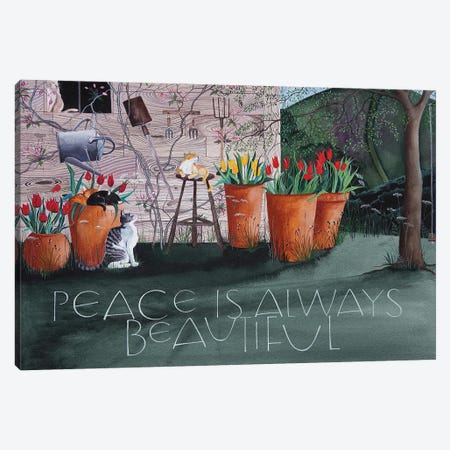 Peace Is Always Beautiful Canvas Print #SCN48} by Sam Cannon Art Art Print