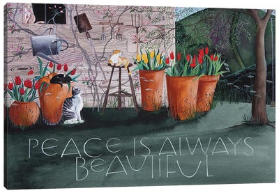 Peace Is Always Beautiful Canvas Art Print - Sam Cannon Art
