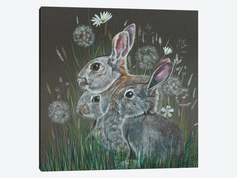 Rabbits by Sam Cannon Art 1-piece Canvas Art