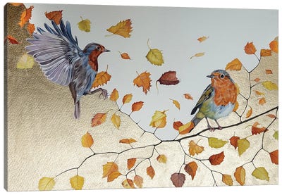 Robins Canvas Art Print - Sam Cannon Art