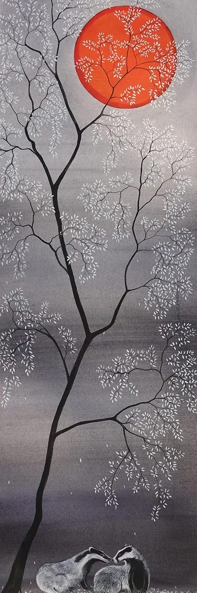 Red Sun II by Sam Cannon Art multi panel art