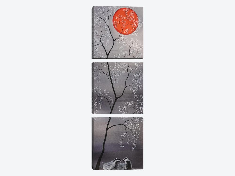 Red Sun II by Sam Cannon Art 3-piece Canvas Print