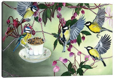 Tea Time Canvas Art Print - Finch Art