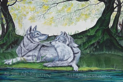 Wolves - Be Still And Listen by Sam Cannon Art art print