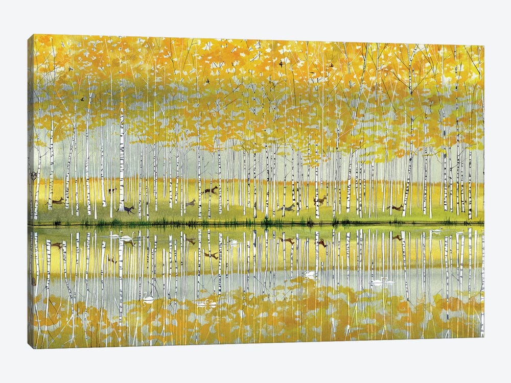 Yellow Trees by Sam Cannon Art 1-piece Canvas Wall Art