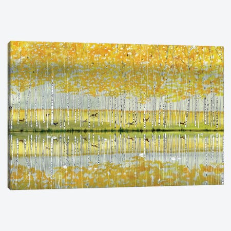Yellow Trees Canvas Print #SCN90} by Sam Cannon Art Canvas Art