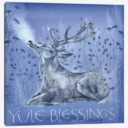 Yule Blessings Canvas Print #SCN92} by Sam Cannon Art Canvas Artwork