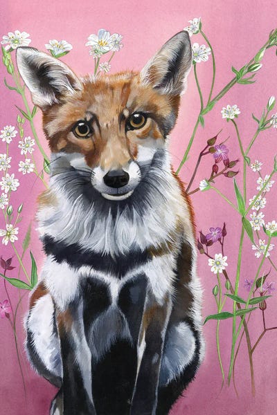 Foxes: Waiting Fox by Sam Cannon Art