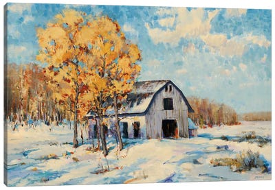 Autumn Barn Canvas Art Print