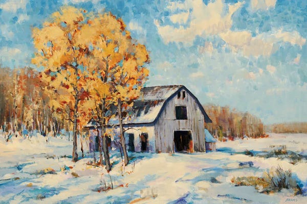 Scott Brems: Autumn Barn by Scott Brems