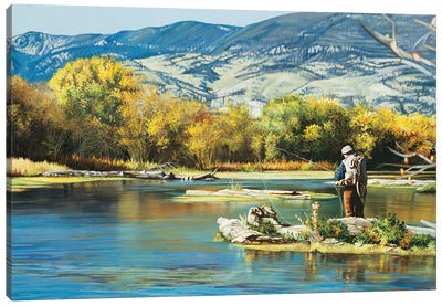 Changing Flies Early Fall Canvas Art Print - Outdoorsman