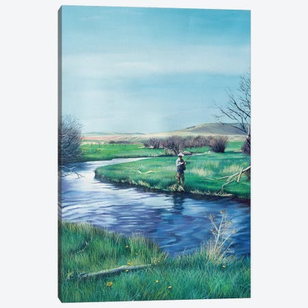Early Season Willow Creek Canvas Print #SCY17} by Shirley Cleary Canvas Art
