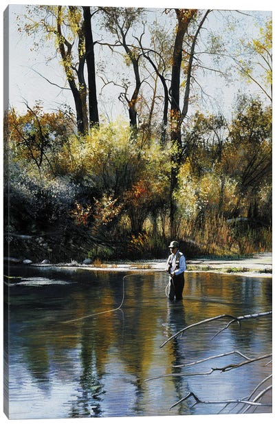 Fall Reflections Canvas Art Print - Fishing Art